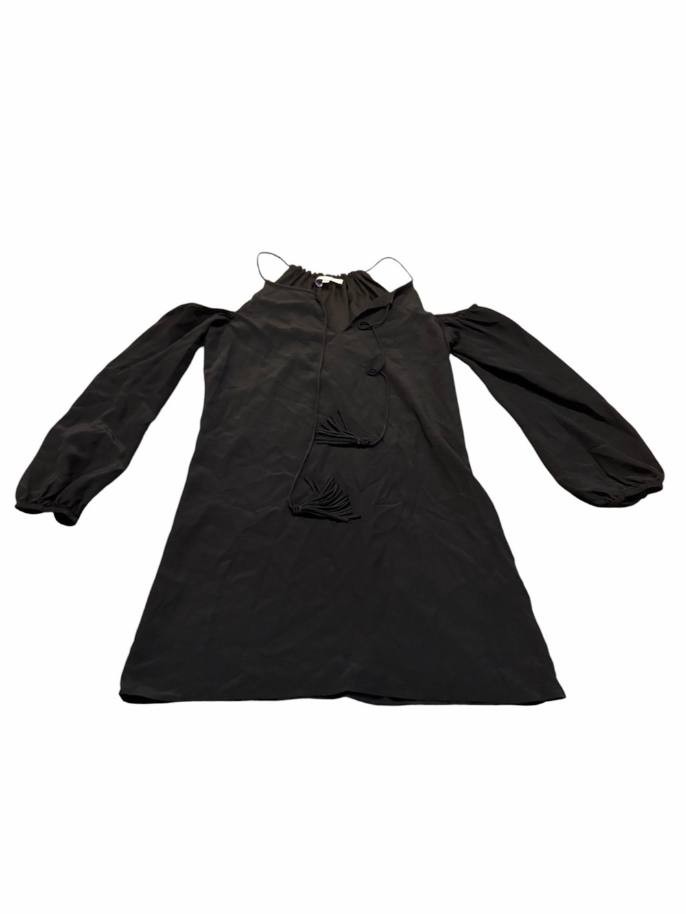 LAVENDER BROWN black silk dress